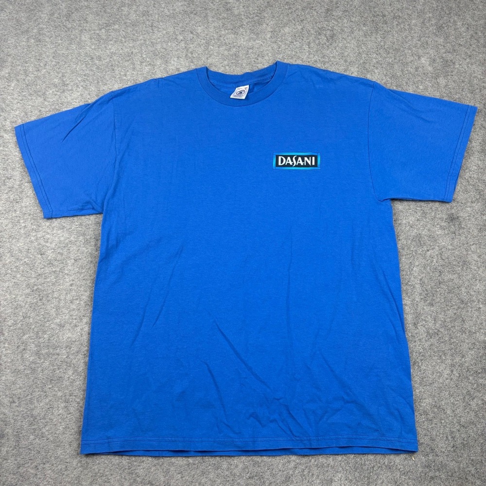 Vintage 90s Dasani T-Shirt Mens XL Blue Promotional Graphic Short‎ Sleeve Promo